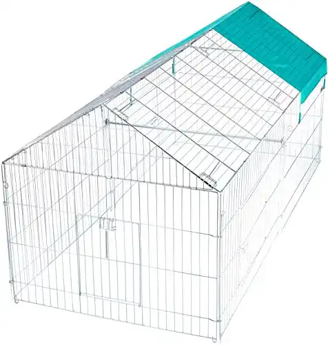 Freilaufgehege Kerbl, verzinkt, mit Sonnenschutz, 220x103x103cm