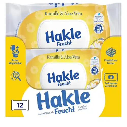 Feuchtes-Toilettenpapier Hakle Feucht Kamille und Aloe Vera