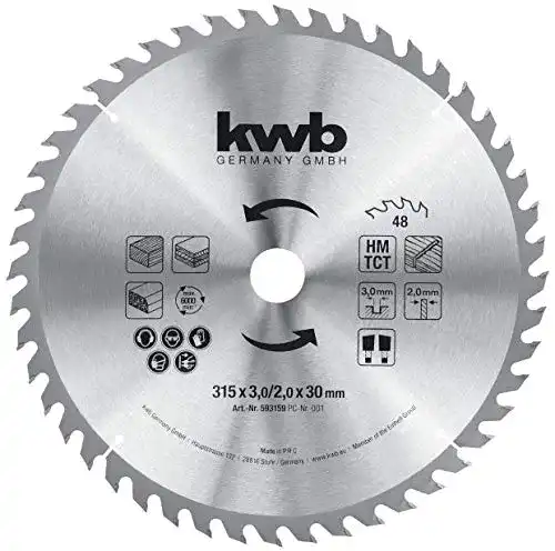 Die beste Kreissägeblatt 315x30 mm kwb Bau-Kreissägeblatt, Z-48 Zähne 2026 Test Bestseller Kreissägeblatt 315×30 mm kwb Bau-Kreissägeblatt, Z-48 Zähne
