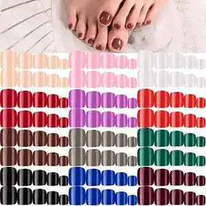 Künstliche Fußnägel Maitys 288 Stücke 12 Sets Kurz Falsch