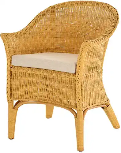 Rattansessel korb.outlet Rattan-Sessel Natur mit Armlehnen