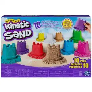 Zaubersand Kinetic Sand Burgenförmchen mit Sand 10er-Set