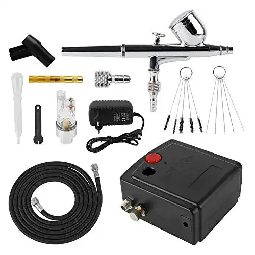 Airbrush-Set Forever Speed Airbrush Kompressor Set Dual Action