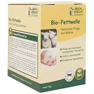 Schafwolle Grünspecht 638-00 Bio-Fettwolle, kbT, Rohwolle, 50 g