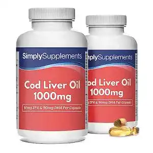 Lebertran Simply Supplements 1000mg, 360 Kapseln