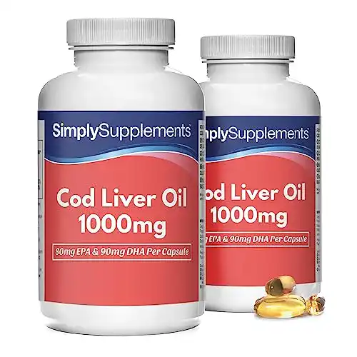 Lebertran Simply Supplements 1000mg, 360 Kapseln