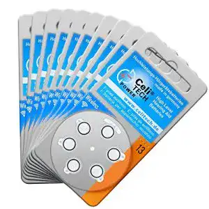 Hörgerätebatterien Celitech 60 x Größe 13 ORANGE