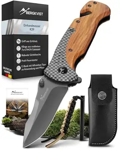 Bergkvist-Messer BERGKVIST ® K39 Klappmesser Waldholz-Edition