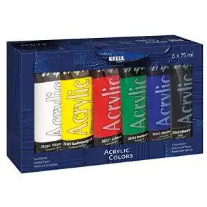 Acrylfarben Kreul 28260 – El Greco , 6 x 75 ml, glänzend