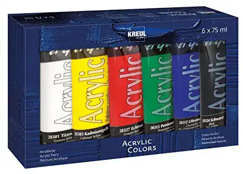 Acrylfarben Kreul 28260 – El Greco , 6 x 75 ml, glänzend