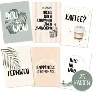 Spruchkarten Gentle North 25er Postkarten Set mit Sprüchen