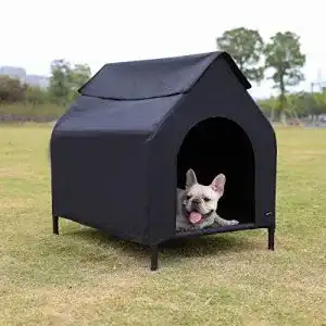 Hundehöhle Amazon Basics Erhöhte, tragbare Haustier-Hütte, S