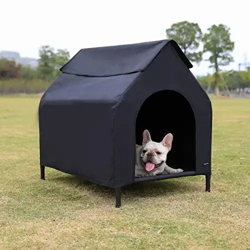 Hundehöhle Amazon Basics Erhöhte, tragbare Haustier-Hütte, S