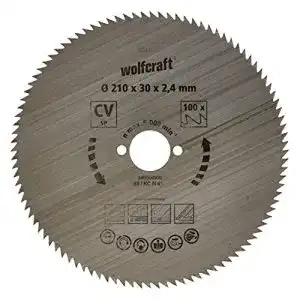 Sägeblatt (210×30) Wolfcraft Kreissägeblatt, 100 Zähne, ø 210 mm