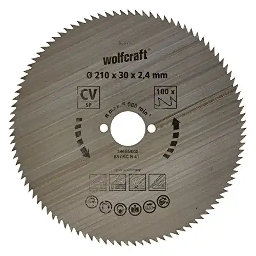 Sägeblatt (210×30) Wolfcraft Kreissägeblatt, 100 Zähne, ø 210 mm