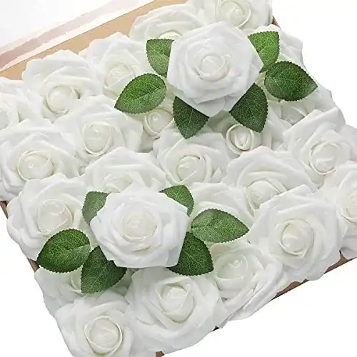 Künstliche Rosen PIQIUQIU 25 Stück Künstliche Blumen Rosen