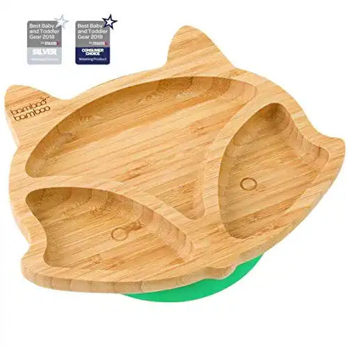 Babyteller Saugnapf bamboo bamboo Fuchs Baby Saugnapf-Teller