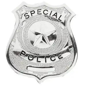 Polizeimarke Widmann 3302A, Polizist, Silber, Kostüm