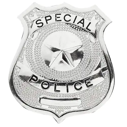 Polizeimarke Widmann 3302A, Polizist, Silber, Kostüm