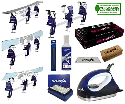 Skiwachs-Set SkinStar Skiwax Set 11-teilig Skispanner Bügeleisen