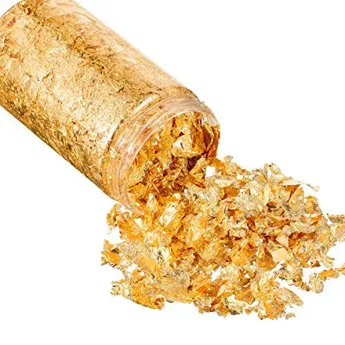 Blattgold HICARER 15 Gramm Gold Blatt Flocken Gold