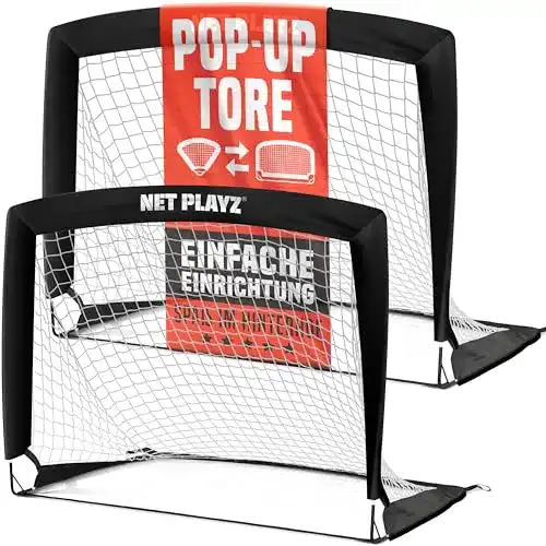 Fußballtor für Kinder NET PLAYZ – 2er Set faltbar Tor – Fußball-Tor