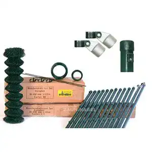 Maschendrahtzaun Zaun-Nagel Set komplett Paket 25 m / 80 cm