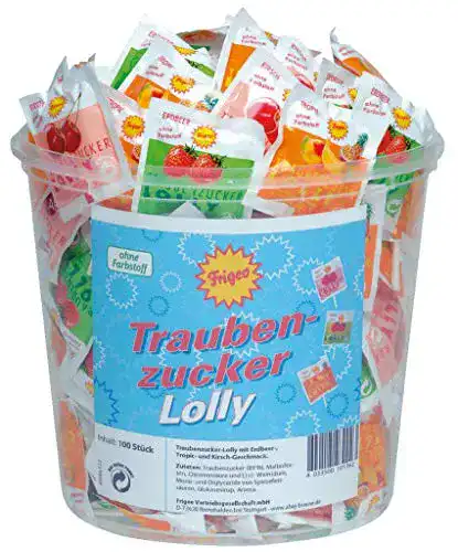 Lutscher Frigeo Ahoj-Brause Frigeo Traubenzucker-Lolly, 100 Stück