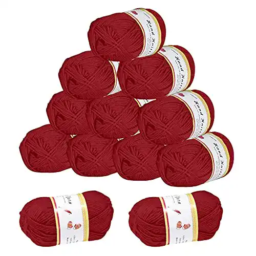 Die beste Acrylwolle KOHMUI 12 Pack Häkelgarn, 600g 2026 Test Bestseller Acrylwolle KOHMUI 12 Pack Häkelgarn, 600g