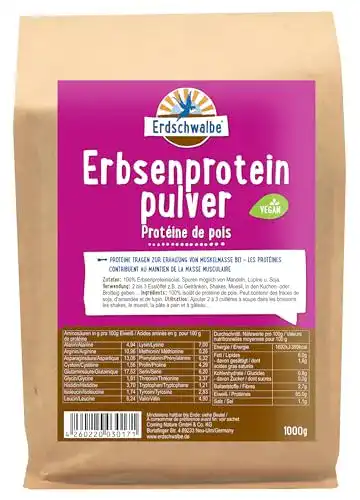 Erbsenprotein Erdschwalbe – 85% Proteingehalt – Vegan – 1 Kg