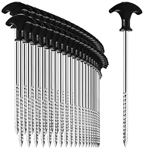 Schraubheringe com-four ® 48x Zelt-Heringe aus Stahl