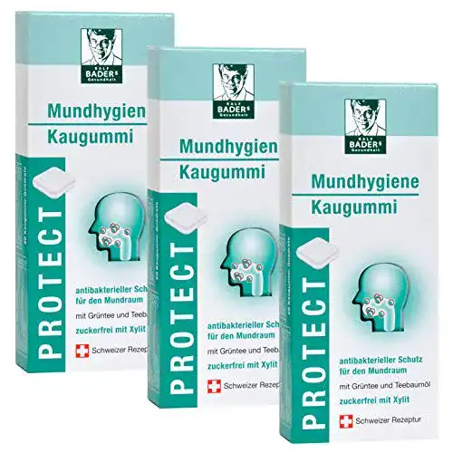 Xylit-Kaugummi Ralf BADERs Gesundheit BADERs PROTECT, 3 x 20
