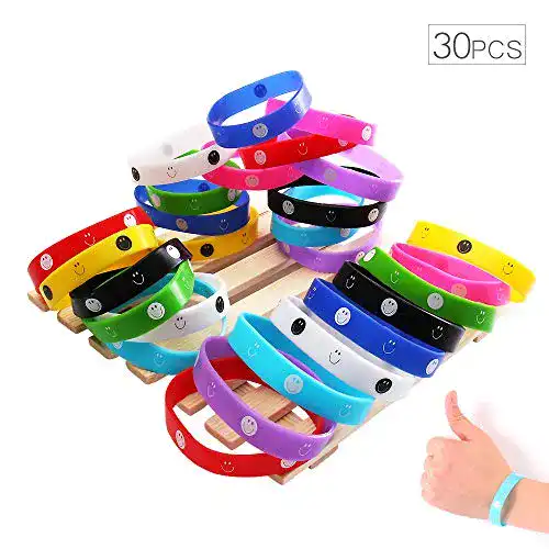 Silikonarmband JiaLe, Gummiband Sport, 9 Farben, 30 Stück