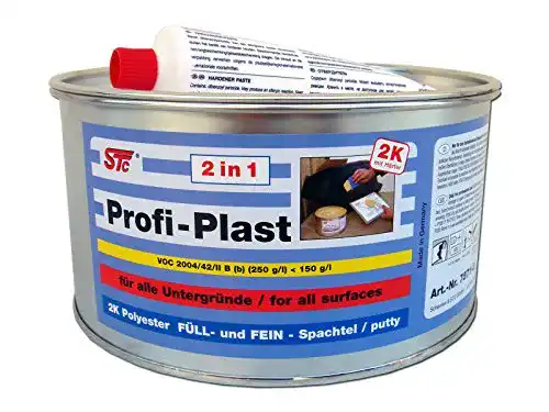 Die beste Spachtelmasse (Auto) STC 2 kg Profi Plast 2in1 2K Karosserie Polyester Spachtelmasse Füllspachtel 2026 Test Bestseller Spachtelmasse (Auto) STC 2 kg Profi Plast 2in1 2K Karosserie Polyester Spachtelmasse Füllspachtel