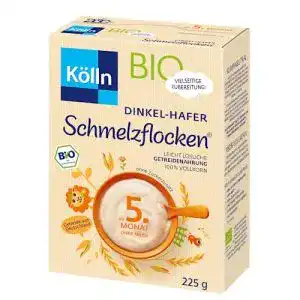 Getreidebrei Kölln Schmelzflocken Dinkel-Hafer Bio, 6 x 225 g