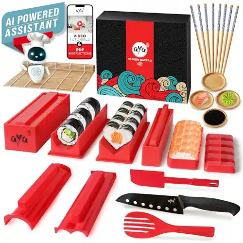 Sushi-Maker AYA Sushi Maker Kit Sushi Maker Rot Komplett
