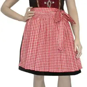 Dirndlschürze German Wear Trachtenschürze Mini Dirndl Rot