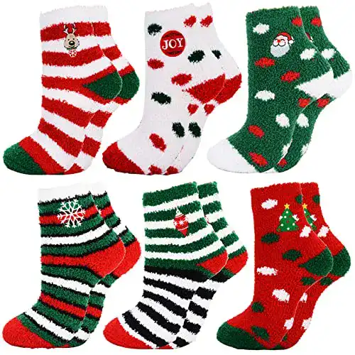 Weihnachtssocken Fascigirl 6 Paare Damen Kuschelsocken