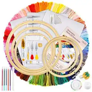 Stickrahmen Caydo 206 Stück Stickerei Set, Stickerei Starter Kit