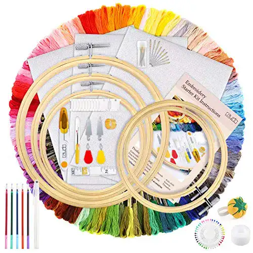Stickrahmen Caydo 206 Stück Stickerei Set, Stickerei Starter Kit
