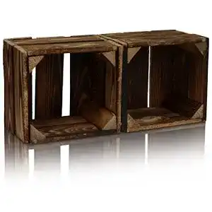 Weinkiste CHICCIE 2 Set Holzkiste im Vintage Look, 22x20cm