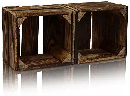 Weinkiste CHICCIE 2 Set Holzkiste im Vintage Look, 22x20cm