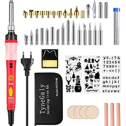Brandmalerei-Set TyneGaly Lötkolben Brandmalerei Set, 60W