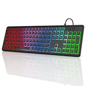 USB-Tastatur TedGem USB Tastatur, PC Tastatur mit Kabel