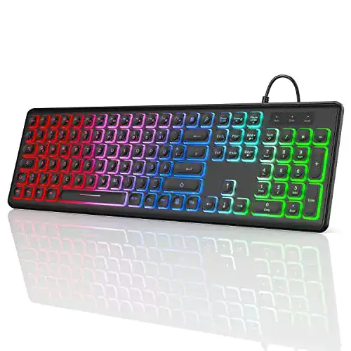USB-Tastatur TedGem USB Tastatur, PC Tastatur mit Kabel
