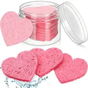 Peeling-Pads Nuenen 60 Stück Gesichtsschwämme mit Behälter