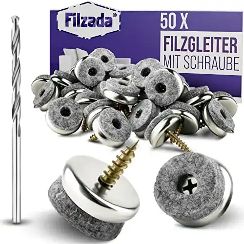 Die beste Filzgleiter-zum-Schrauben Filzada ® 50x, Ø 22 mm 2026 Test Bestseller Filzgleiter-zum-Schrauben Filzada ® 50x, Ø 22 mm