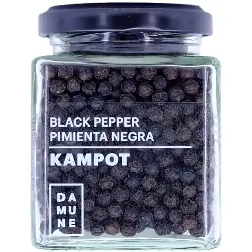 Kampot-Pfeffer DAMUNE Schwarzer Pfeffer Kampot ganz, 120g