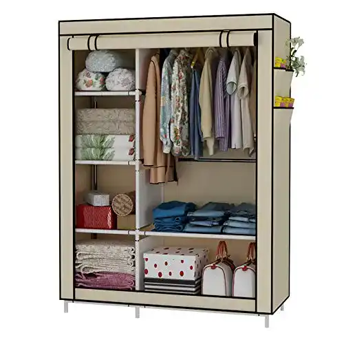 Stoffschrank UDEAR Kleiderschrank Canvas 105 * 45 * 170 cm