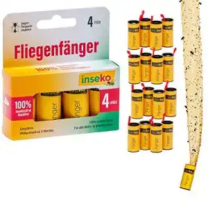Fliegenfalle inseko 16 x I Premium Fliegenfänger I Frucht I giftfrei